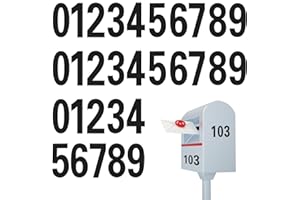 SAVITA 30pcs 4 Inch Reflective Numbers Sticker, 0-9 Reflective Mailbox Numbers Sticker Water and Oil Proof Self Adhesive Refl