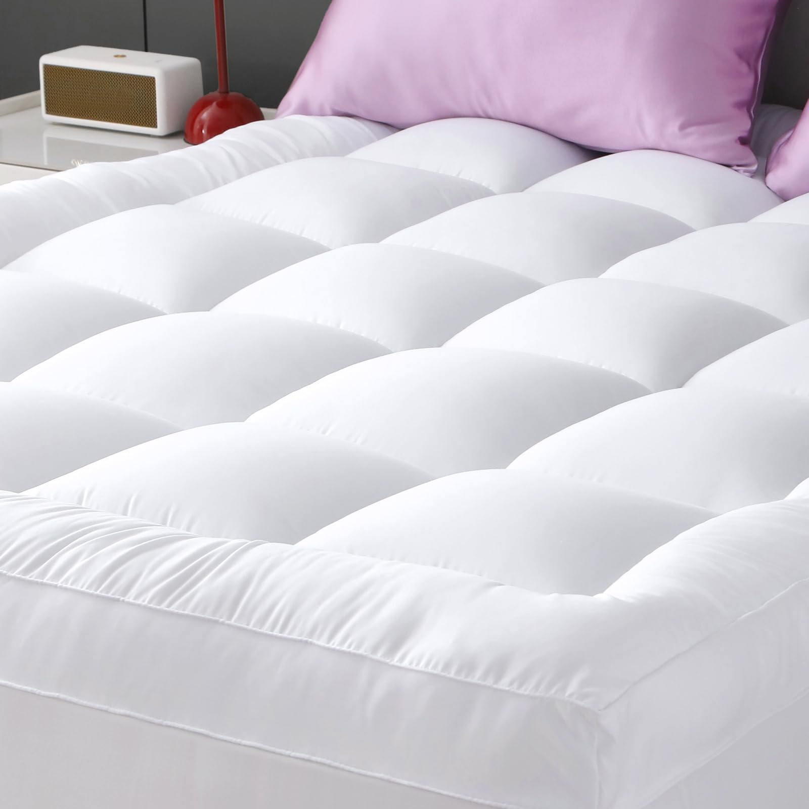 YUGYVOB Mattress Pad Extra Thick, Cooling, and Breathable Full Size Mattress Topper 8-21" Deep Pocket Soft Down Alternative Fill
