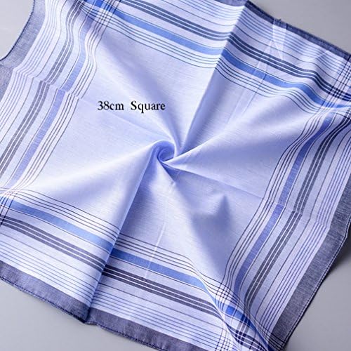 La Closure Mens Classic Color Strips Cotton Handkerchiefs Pack