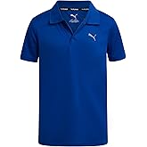 PUMA Boys Polo Shirt - Dry Fit Performance Button Closure Collared Short Sleeve Golf Polo Shirts for Boys (Sizes: 8-20)