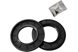 Yethuanru TC 65mm X 85mm X 8mm, 2PCS Black Double Lip Oil Seal, Nitrile Rubber Cover Double Lip with Spring, Oil Shaft Seal Fit for Bearing Shaft