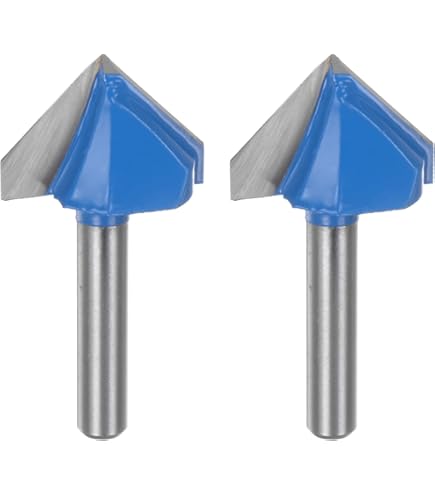 Yonico 90-Degree V-Groove Router Bit - 1/2" Diameter, 1/2" Shank (Model 14988)