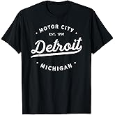 Classic Retro Vintage Detroit Michigan Motor City T-Shirt