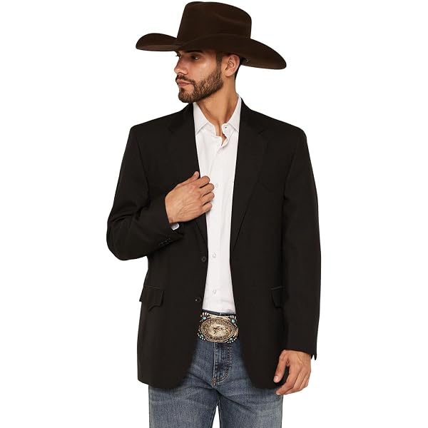 Circle S Men's Lubbock Suit Coat Short, Reg, Tall Black 44 S at