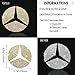 1797 Compatible Rear LOGO Caps for Mercedes Benz Accessories Bling Parts Badge Emblem Trunk Covers Decals Stickers Interior Decorations W204 W205 W213 C E S Class AMG Women Men Crystal Silver 3 Pack