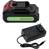 MKMKYEE 21v Lithium Battery - 2.0 Ah Battery with Charger Cord Compatible for Mini Chainsaw