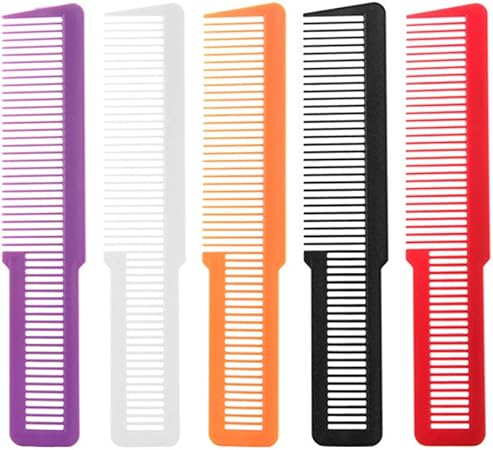 Amazon 5本 クリッピングコームヘアカットブラシコーム 理容コームフラットトップスタイリストヘア配達6 9労働日まで Samzo ヘアブラシ 通販