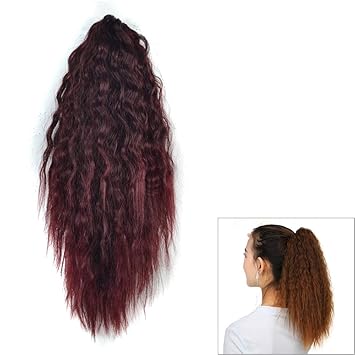 Amazon Com Hufan Natural Retro Short Curly Hair Clip On Corn