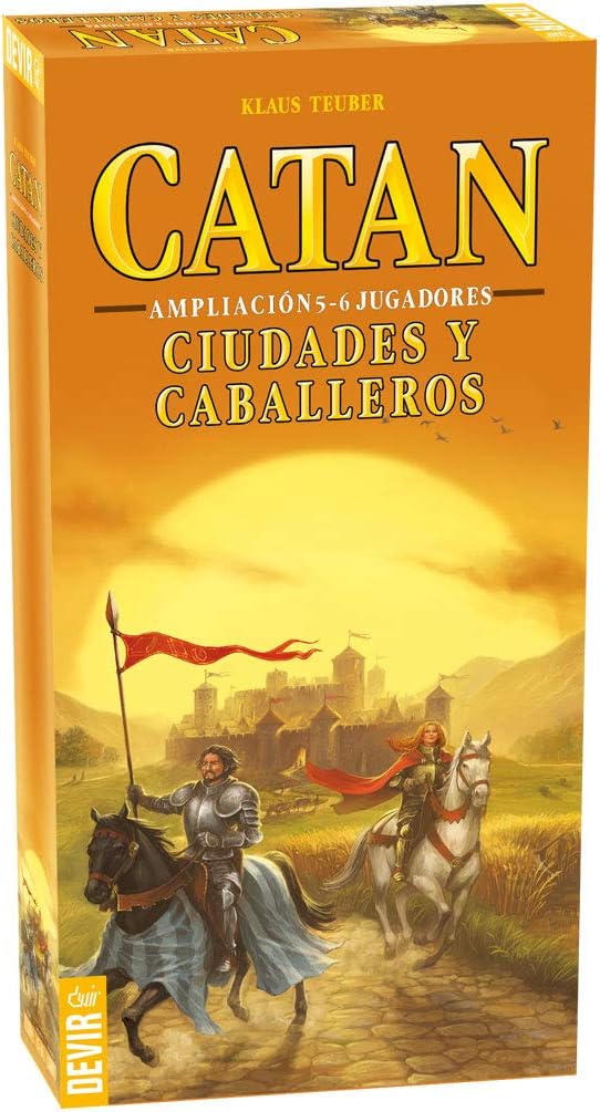 Devir- 5 and 6 Player Expansion for Cities and Knights of Catan, Miscelanea (BGCIU56) (Spanish Language)