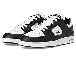 Lacoste Mens Court Cage Sneaker, BLK/WHT, 9.5