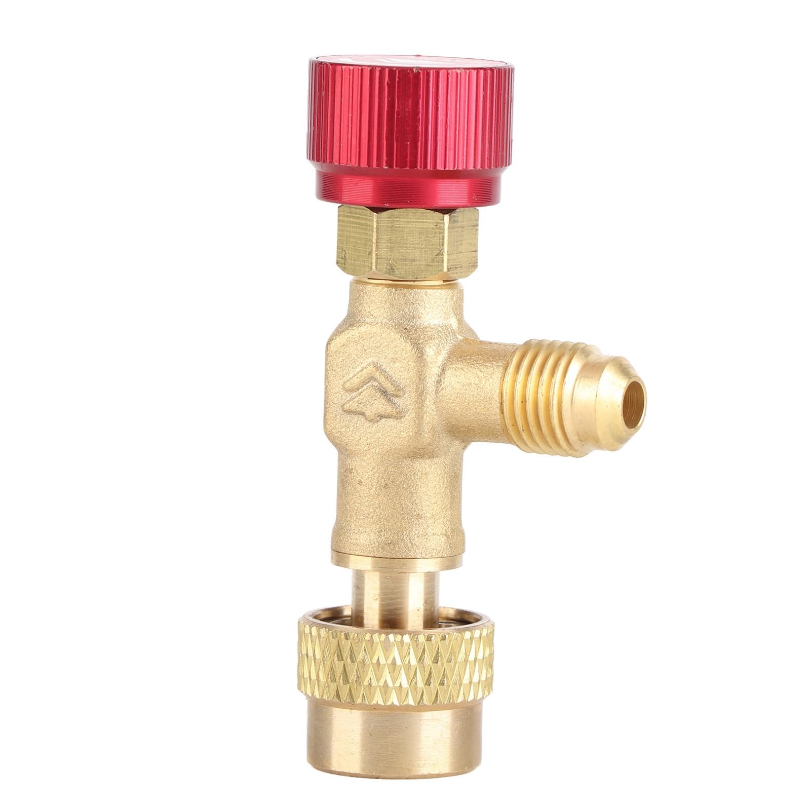 1/4''-5/16'' R410A Air Conditioner Safety Valve Brass Flow Control Valve for Refrigerant Charging Hose Safety Dosing Valve