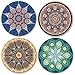 Coastero Absorbent Stone Drink Coasters - MANDALA