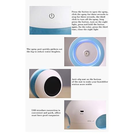 Amazon.com: Handheld Humidifier, Creative Colorful Night Light Humidifier Household Clean Air Humidifier Magic Drill Humidifier Aroma Humidifier for Home, ...