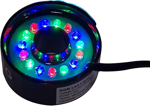 yorbay luces led rgb sumergible con cable de alimentacion de 4 8 metros para bomba sumergible bomba de fuente estanque jardin acuario