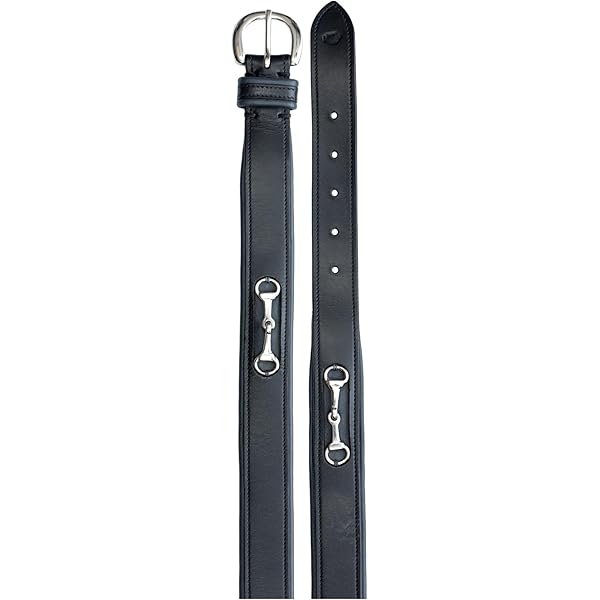 Amazon.com : Tory Leather 1 Inch Snaffle Bit Belt 1x24 Black