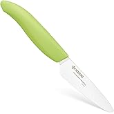 Kyocera Advanced Ceramic Revolution Series 3-inch Paring Knife, Green Handle, White Blade