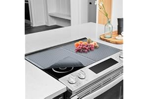 LucyPhy Electric Stove Top Cover, Silicone 20X28 in Foldable Glass Top Stove Cover/XL Dish Drying Mat for Kitchen Counter Extra Large