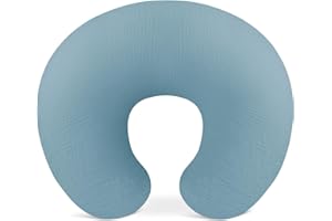 Wimist Nursing Pillow Covers, Muslin Nursing Cover for Breastfeeding Pillows, Comfortable for Baby Girls and Boys (Costume Blue)