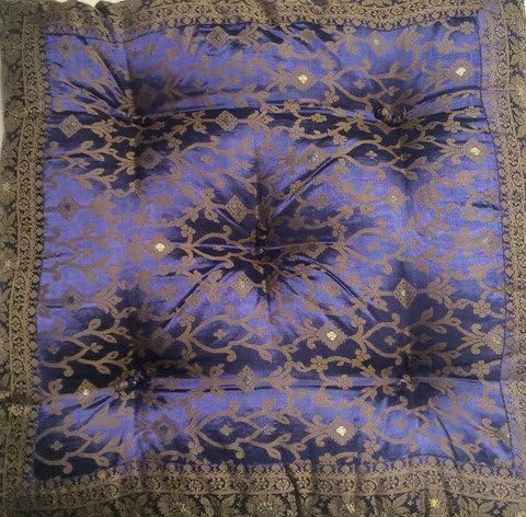 Indian Embroidered Meditation Floor Cushions, 24"