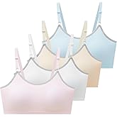 SALIA GIRL Sport Cami Bras Cotton for Teens Girls Training Bras 10-16 with Adjustable Straps Fixed Pads