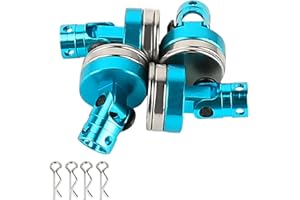 Pothyes 4PCS RC Magnetic Body Post with Clips,Alloy Magnetic Stealth Invisible Body Shell Mount Column Compatible with HSP Redcat Himoto Traxxas SCX10 4WD 1/10 RC Car (Blue)