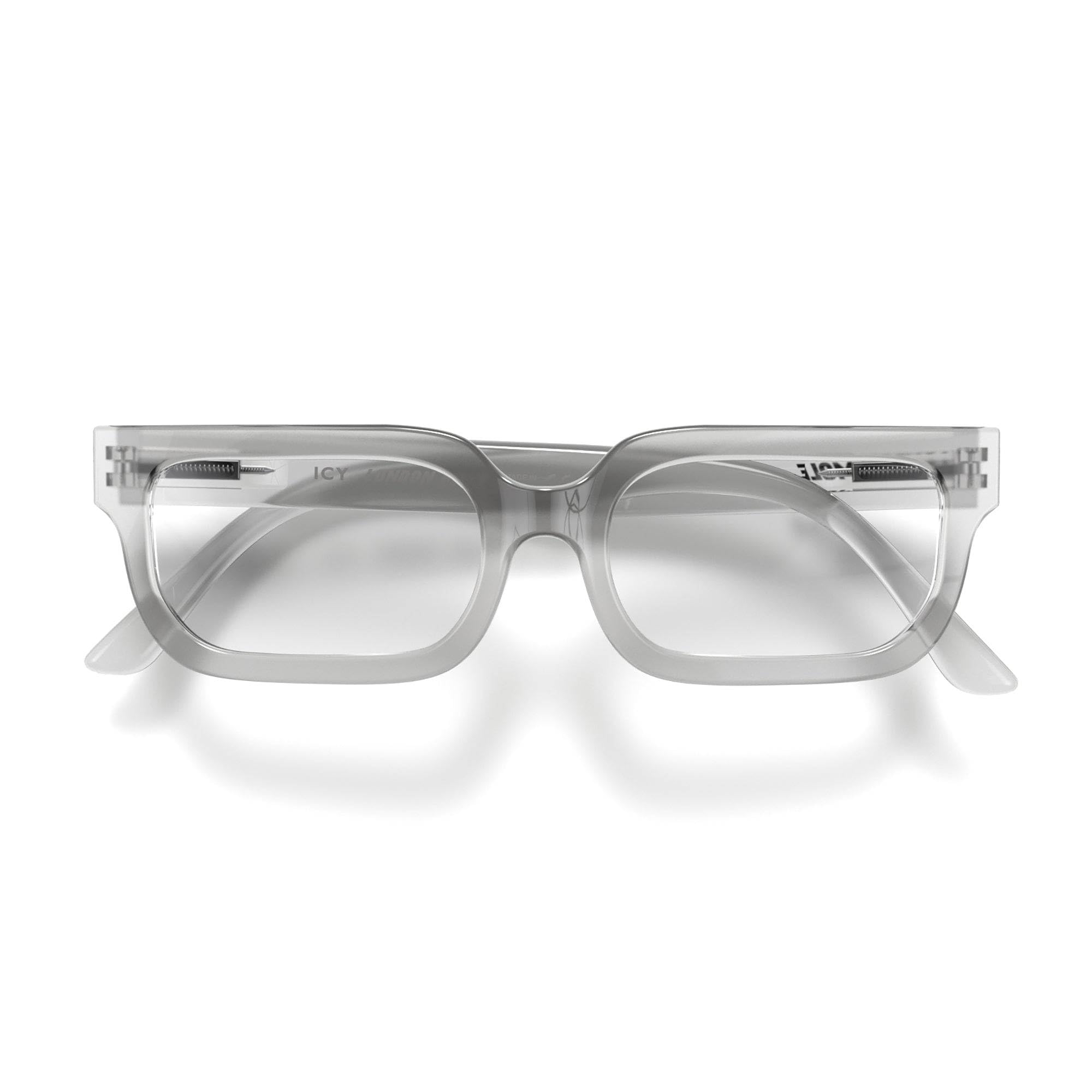 LONDON MOLE® Icy reading glasses | Cool rectangular shaped readers | Men’s Women’s Unisex | Spring hinges