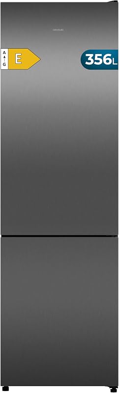 Frigorífico Combi Bolero CoolMarket Combi 356i Dark E. 200cm de Alto, 59,5 cm de Ancho, Clase E, Tecnología Multi Airflow, FreshnessFlex y HumidityFlex HUB, Dark Inox
