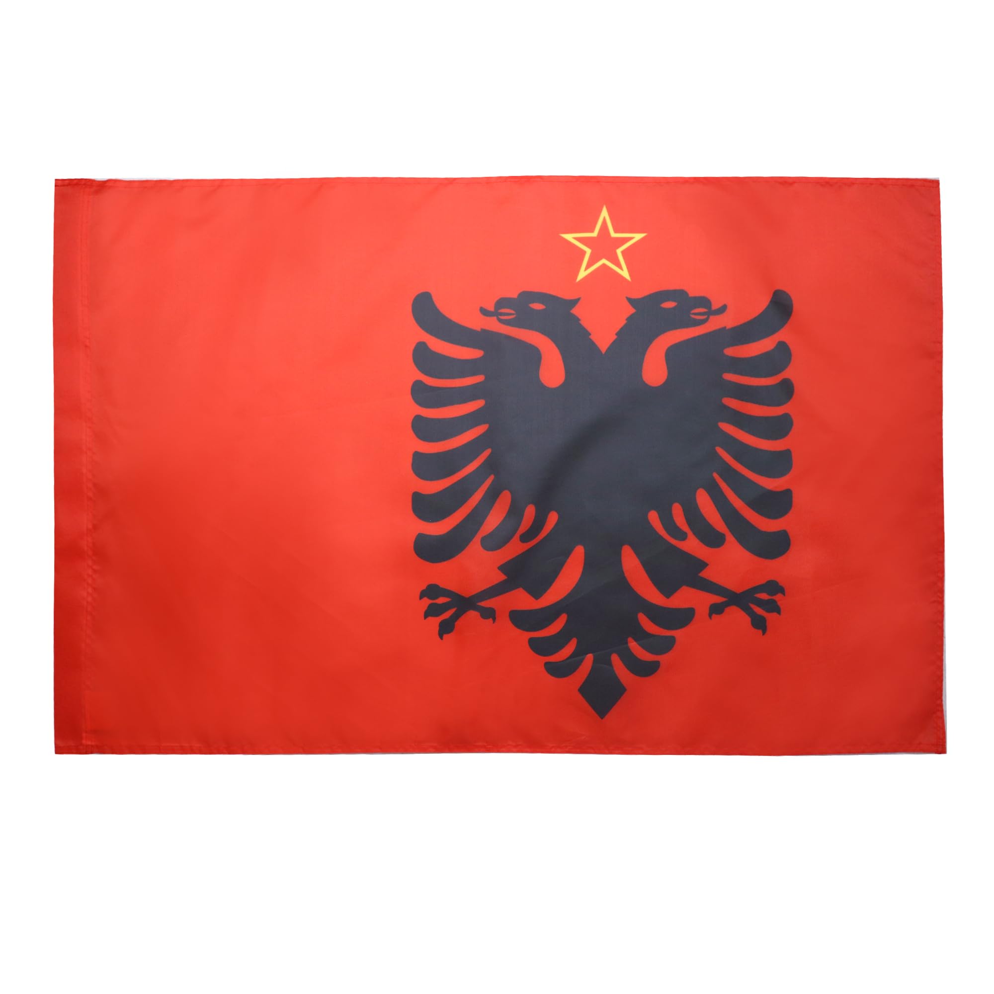 AZ FLAG - People's Socialist Republic of Albania 1946-1992 Flag - 3x5 Ft - albanian Banner with Sleeve - 100% Polyester - Fade Resistant - Vivid Colors - 3' x 5' Feet - 150x90 Cm