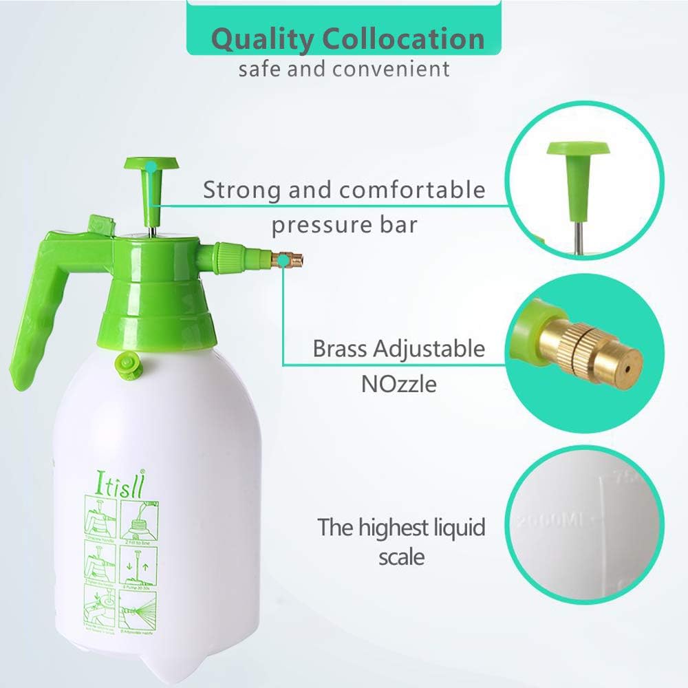 ITISLL 68oz Garden Pump Sprayer Portable Yard & Lawn Sprayer for Spraying Weeds/Watering/Home Cleaning/Car Washing 0.5 Gallon 219NR2 : Garden & Outdoor