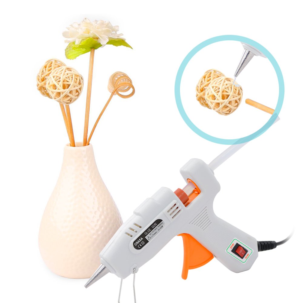 Glue Gun with Sticks-CNASA 20/50W Hot Glue Gun 7mm with 30pcs Melt Glue Sticks for DIY Craft Projects and Repair Kit