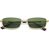 Appassal Retro Y2k Narrow Rectangle Sunglasses for Women Men Small 80s 90s UV400 Sunnies AP3690