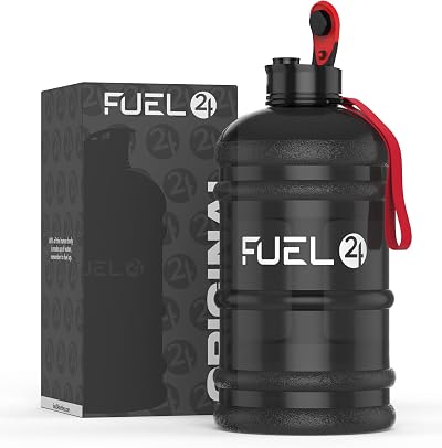 Fuel24 Jug 2.2 L Water Bottle Flex Material Leakproof Pop or Straw Cap