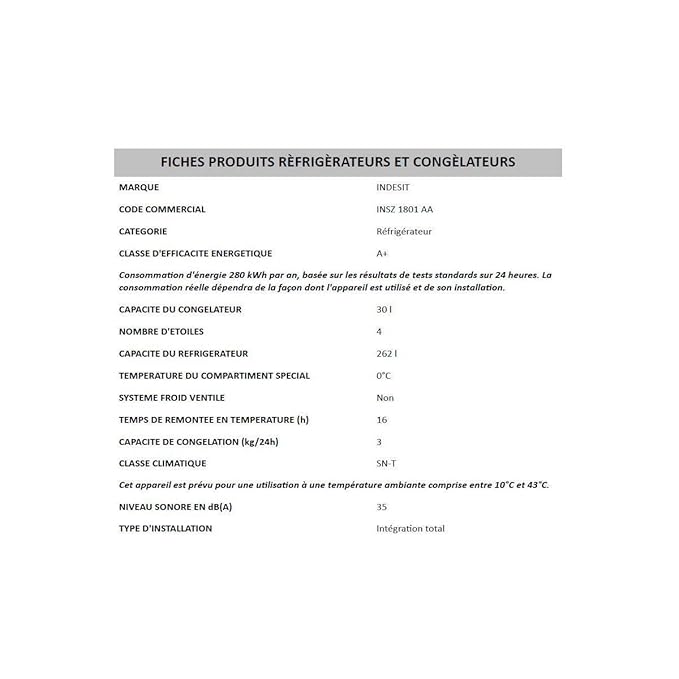 Indesit INSZ 1801 AA Integrado 292L A+ Blanco - Nevera combi ...