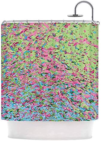 Flaun Empire Ruhl Spring Puddle Abstract Pastel Digital Shower Curtain,