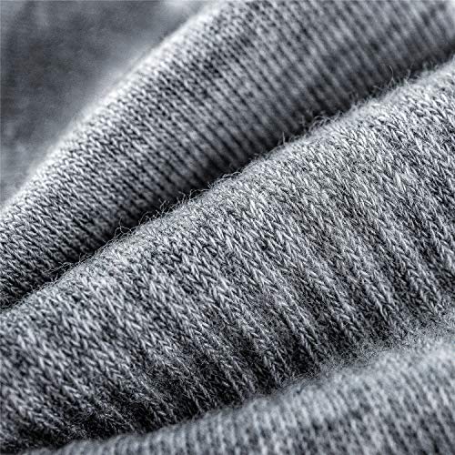 POSHDIVAH Cotton Ankle socks For Men Athletic Running Socks 6 Pack Grey Large - Thumbnail 4
