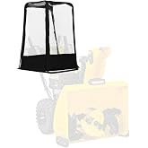 Powhorse Snow Blower Cab Enclosure Canopy Cover, Blocks Flying Snow | Fits single-stage or two-stage snow blowers,with powder-coated steel frame, windproof window,and quick no-drill clip-on setup