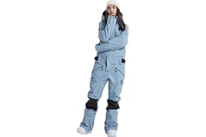 SEARIPE Women and Men's Ski Suits One Piece Jumpsuit Winter Outdoor Waterproof Warm Snowsuits