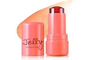 XINGXYUEL Milk Jelly Blush Stick Milk Cooling Water Jelly Tint Blush Stick Multi-Use Lip and Cheek Stain Stick Moisturizing Natural Lip Gloss Waterproof,Long Lasting(02 Coral)