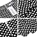 Meaneor Women 's Vintage Polka Dot Ruffle Hem Bodycon Swing Dress Black Large