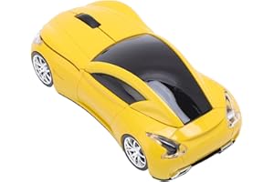Sports Car Mouse, 1600DPI 2.4 GHz Wireless Mouse Car Shaped Computer Mouse with Ergonomic Design, Optical Gaming Mouse for PC