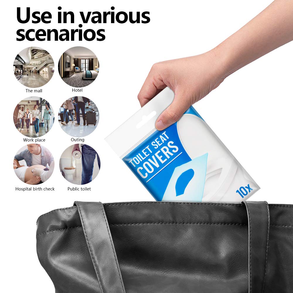 50PCS Fundas para Inodoros Almohadilla de papel Biodegradable