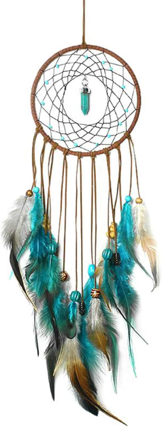Dream Catcher for Kids Bedroom - Handmade Traditional Wind Chimes Wall Handings Dreamcatcher, Christmas Party Room Decor, 5" Diameter 20" Long