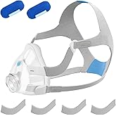 F20 Replacement Cushion with Headgear Set 11PCS Includes Cushion (M), Medium Headgear, Frame & 2 Clips,4 Frame Covers and 2 Strap Covers