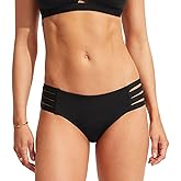 Seafolly Womens Multi Strap Hipster Full Coverage Bikini Bottom Swimsuit