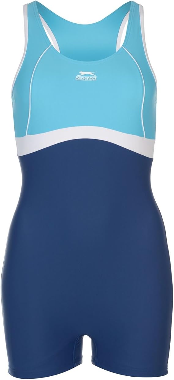 Slazenger Womens Boyleg Legsuit Ladies Swimming Costume Swimsuit
