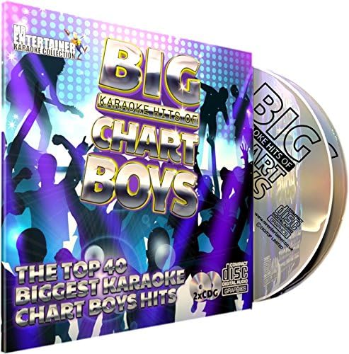 Mr Entertainer Big Karaoke Hits of Chart Boys - Double CD+G (CDG) Pack. 40 Top Songs, Multicolour