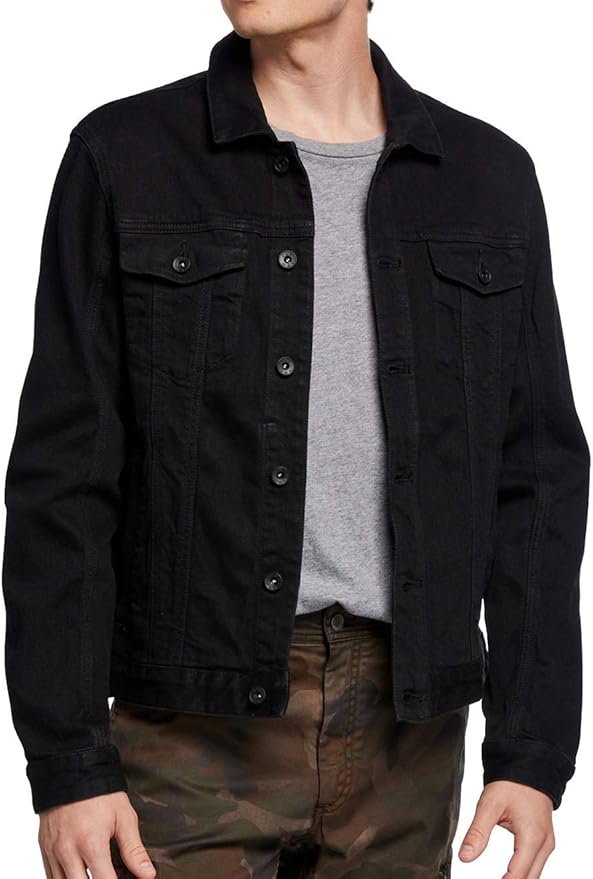 john varvatos hooded denim jacket