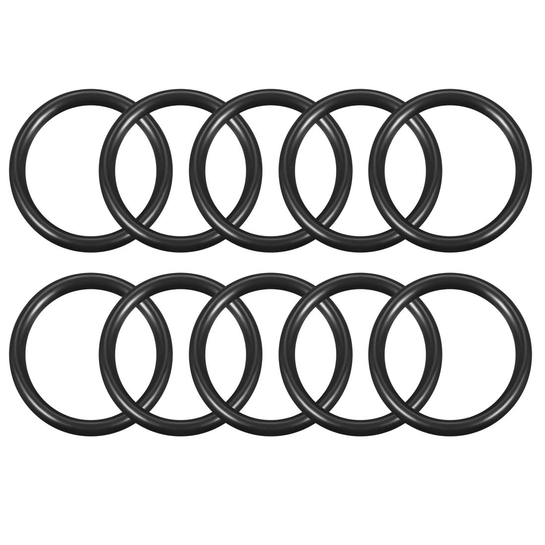 sourcingmap Nitrile Rubber O-Rings 50mm OD 38.6mm ID 5.7mm Width, Metric Sealing Gasket for Automotive Machine Plumbing, Pack of 10