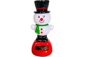 Snowman Action Figures Statues Bobbleheads Car Dashboard Decorations Accessories Interior For Men Women, Solar Power Dancing 