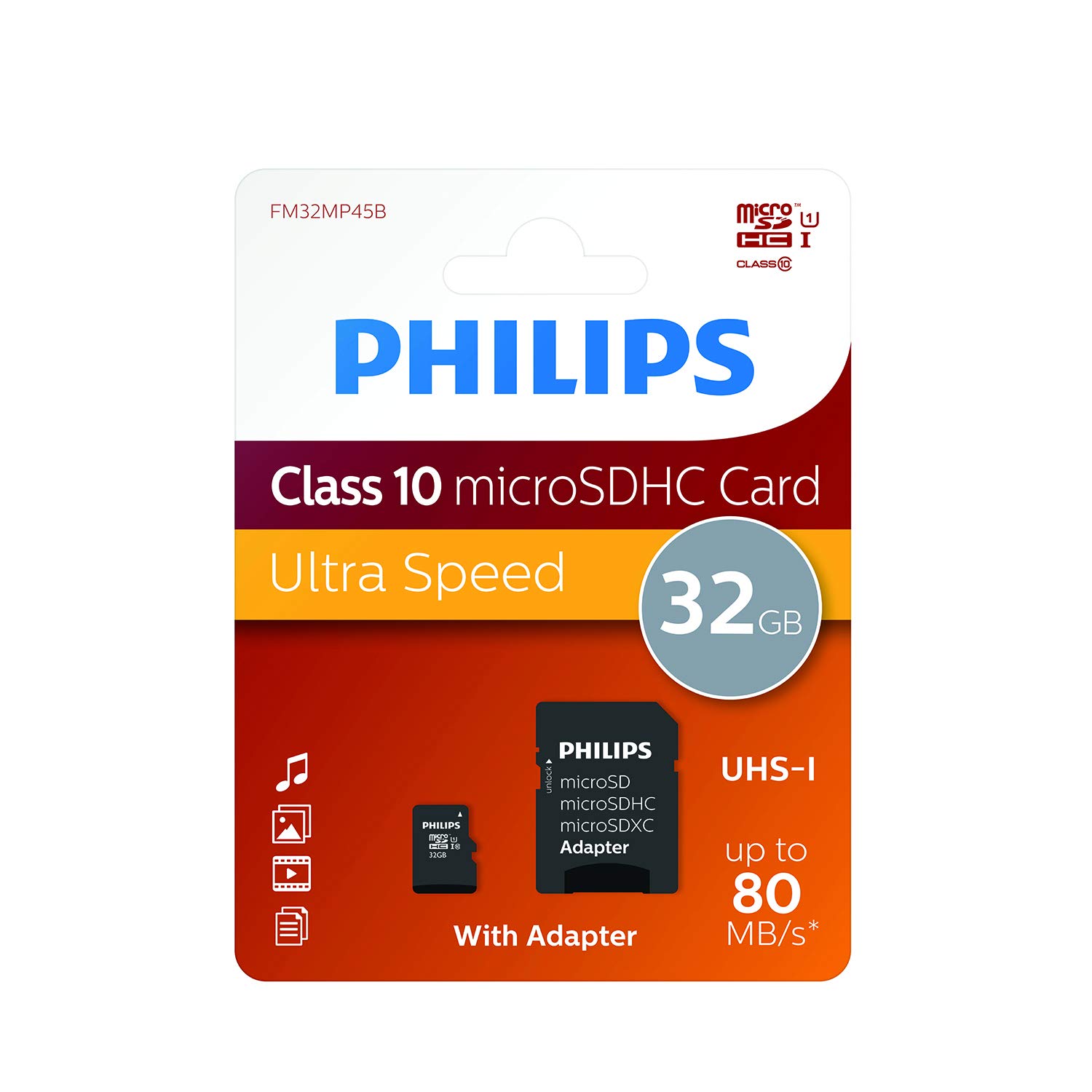 Philips 32 GB Class 10 Micro SDHC Memory Card with Amazon.co.uk